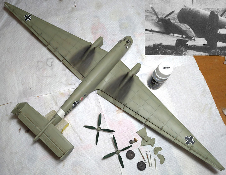 Ju 86 with a coat of matte varnish