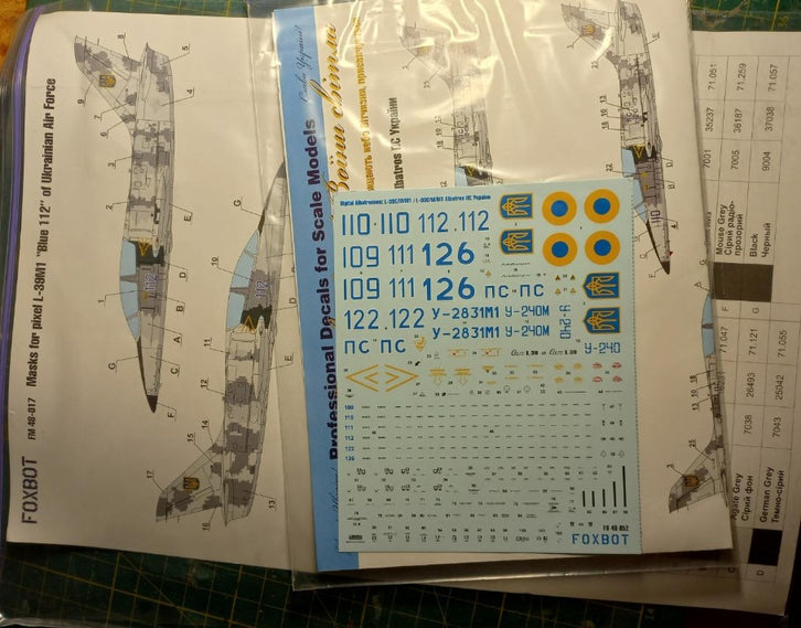 FOXBOT aftermarket decals for an L-39 kit