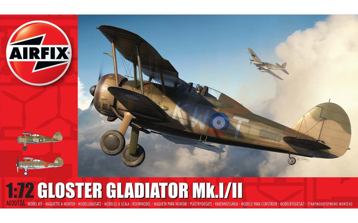 The boxart of Gloster Gladiator kit from Airfix, Ref.A02052A