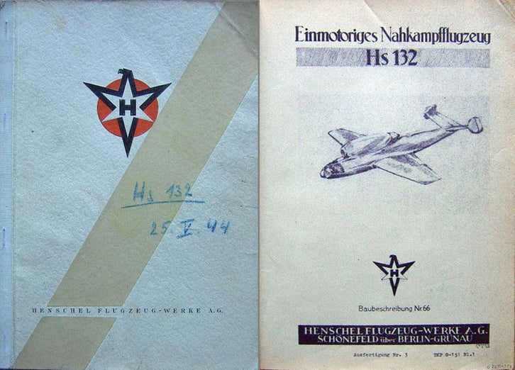 Cover of Hs 132 original handbook