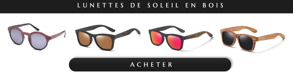 Acheter lunettes de soleil en bois