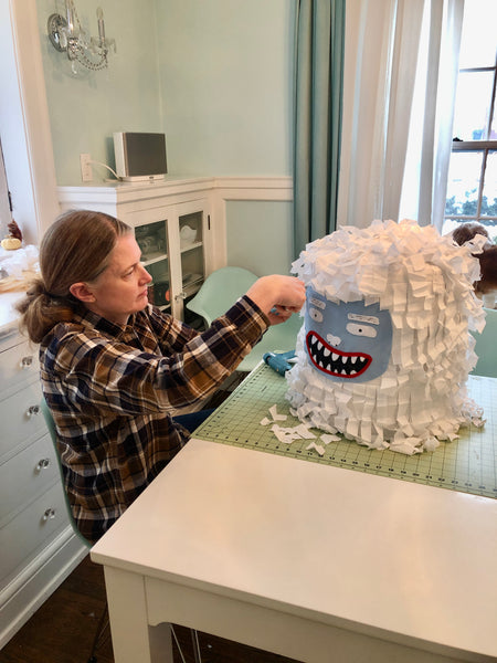 Heather Donohue makes a yeti costume for the New Standards Holiday Show