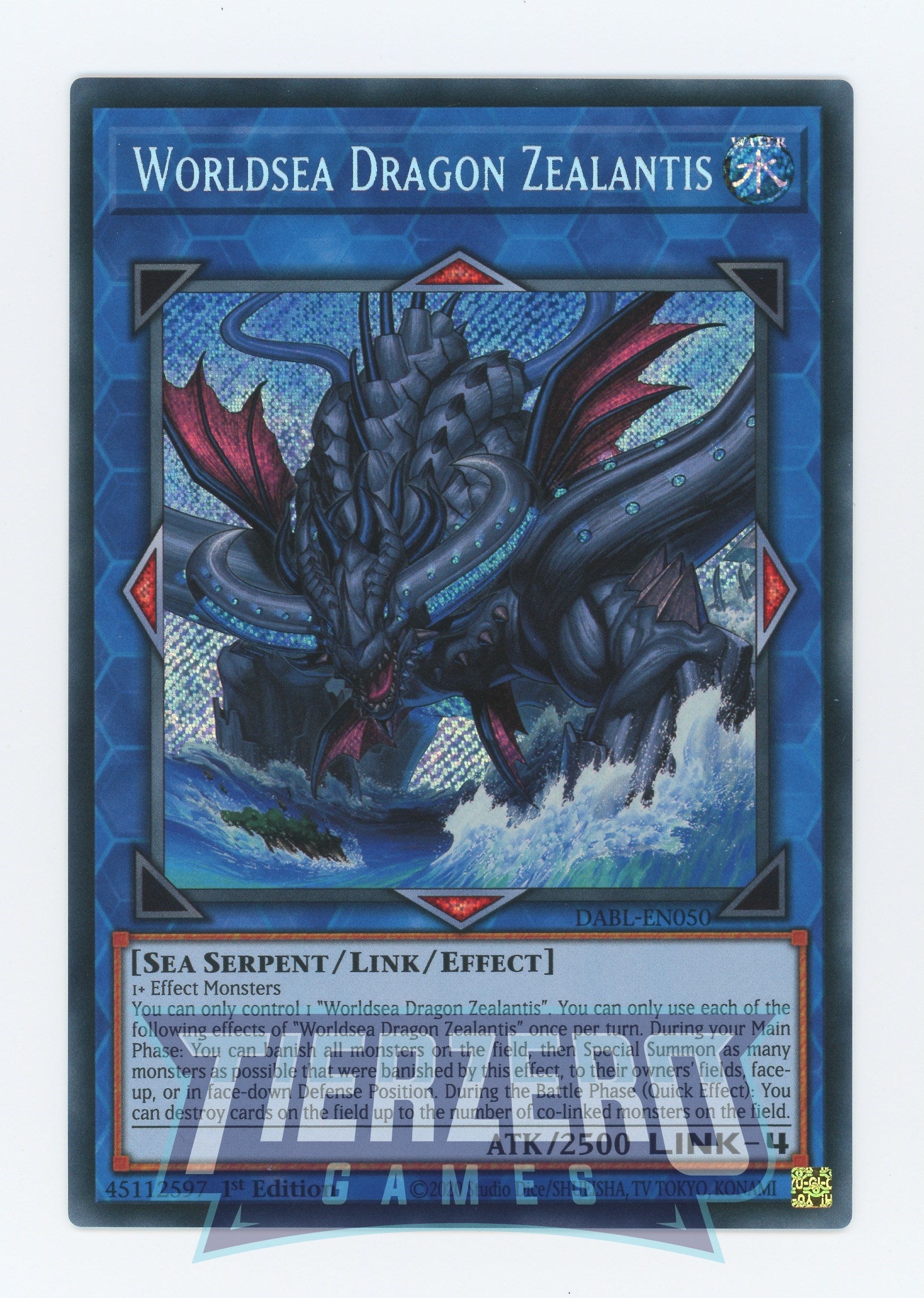 DABL EN050 Worldsea Dragon Zealantis Secret Rare Effect Link   DABL EN050 