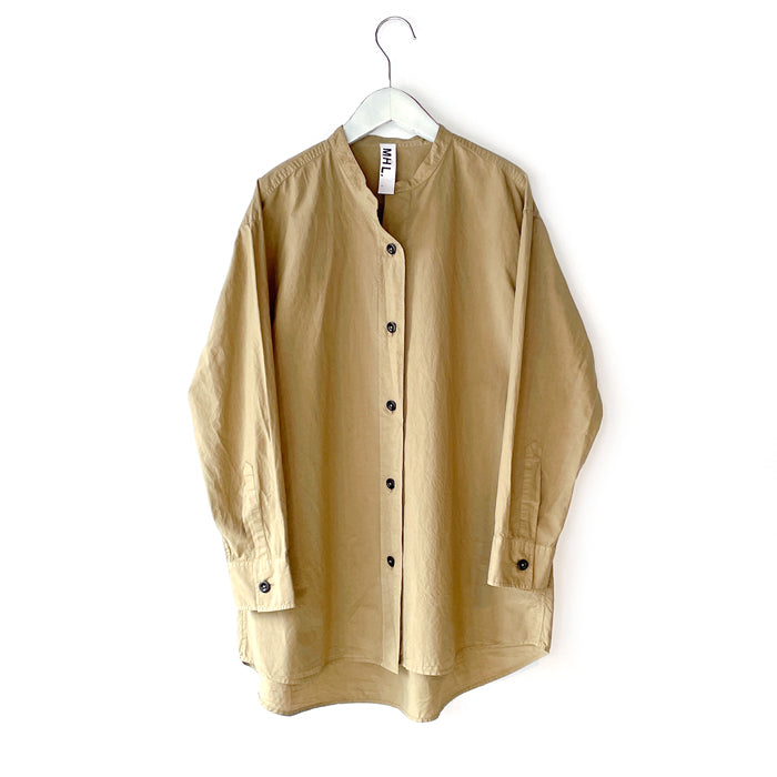 MHL./COTTON RAMIE POPLIN SHIRTS WOMENS (BEIGE)