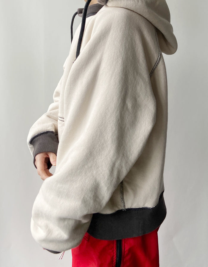 FUMIKA_UCHIDA/2-TONE PULLOVER HOODIE