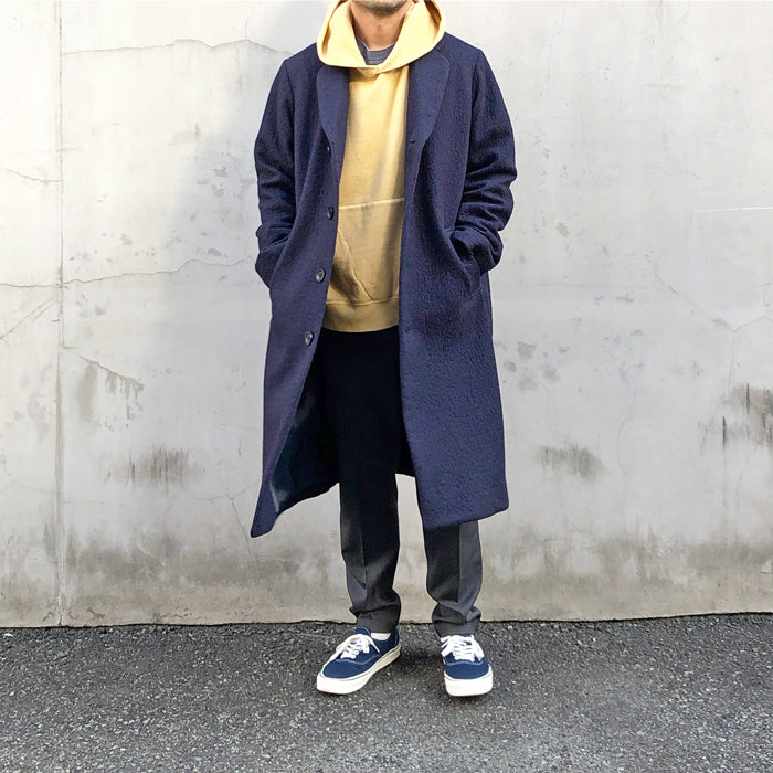 BLUE BLUE JAPAN/KUMOGAKARU WOOL BIG SILHOUETTE SINGLE COAT