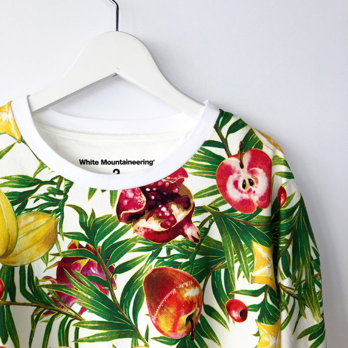 White Mountaineering/FRUITS PATTERN PRINTED T-SHIRT