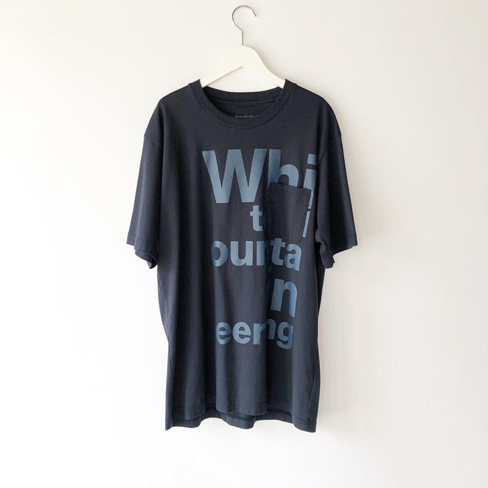 White Mountaineering/LINE CHANGE LOGO PRINTED T-SHIRT