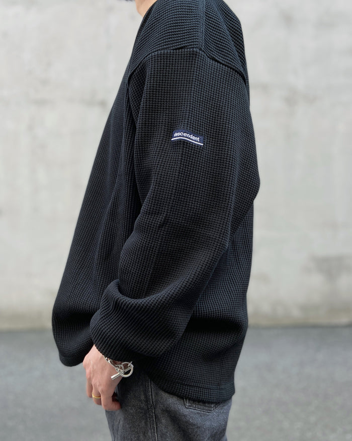 DESCENDANT/GAUFRE WAFFLE LS (BLACK)