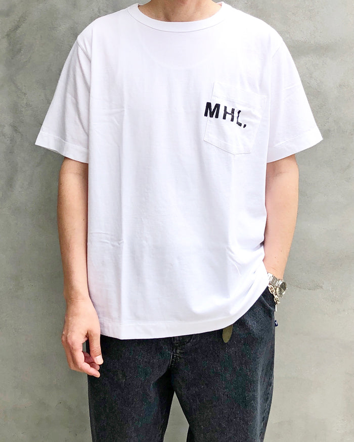 MHL./PRINTED COTTON JERSEY SS (WHITE)
