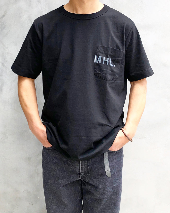 MHL./PRINTED COTTON JERSEY SS (BLACK)