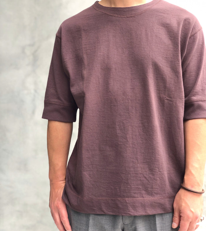 MHL./HEAVY COTTON JERSEY SS (DARK WINE)