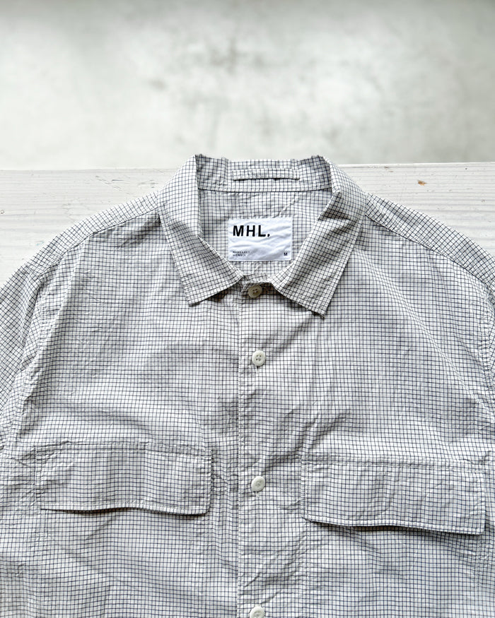 MHL./COTTON PLAID CHECK SHIRT SS