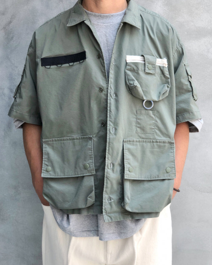 DIGAWEL/F/CE.×DIGAWEL 7 Pockets S/S Shirt (OLIVE)