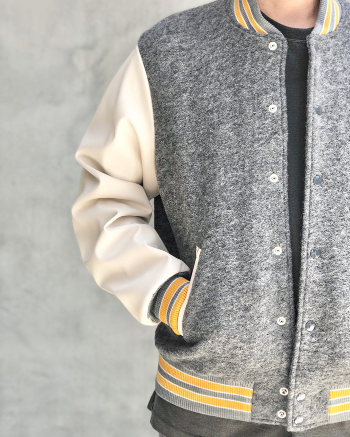 DIGAWEL/VARSITY JACKET (URU TOKYOxDIGAWEL) (GRAY)