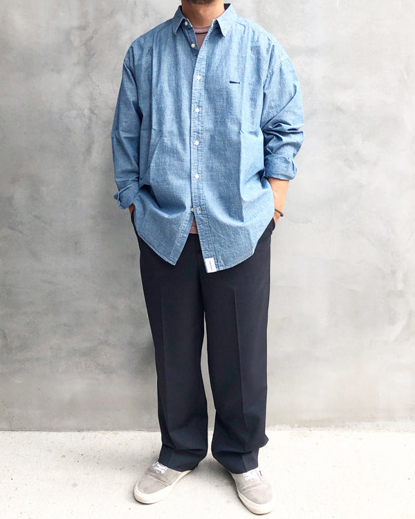 DESCENDANT/KENNEDY’S CHAMBRAY LS SHIRT (INDIGO)