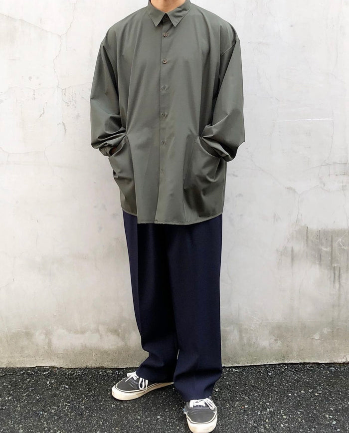 DIGAWEL/SIDE POCKET OVERSIZED SHIRT (OLIVE)