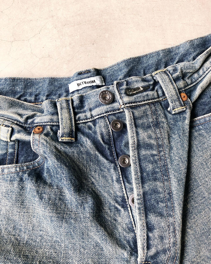 INTERIM/VINTAGE,WWII 1943 HEAVY KIBATA SHUTTLE DENIM JEANS