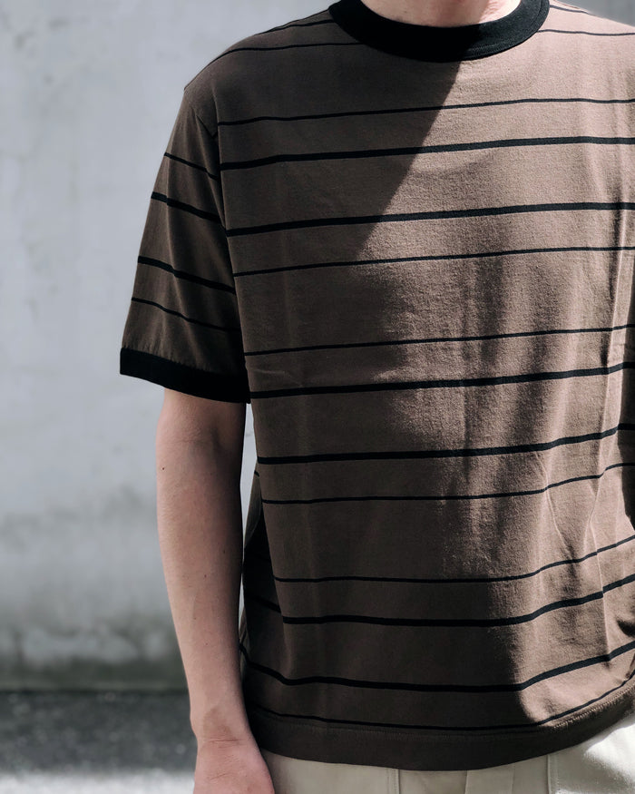 MHL./COTTON LINEN STRIPE JERSEY SS