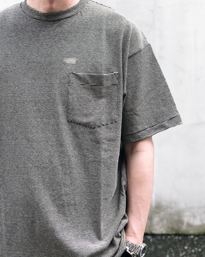 INTERIM/COTTON HEMP BORDER POCKET TEE