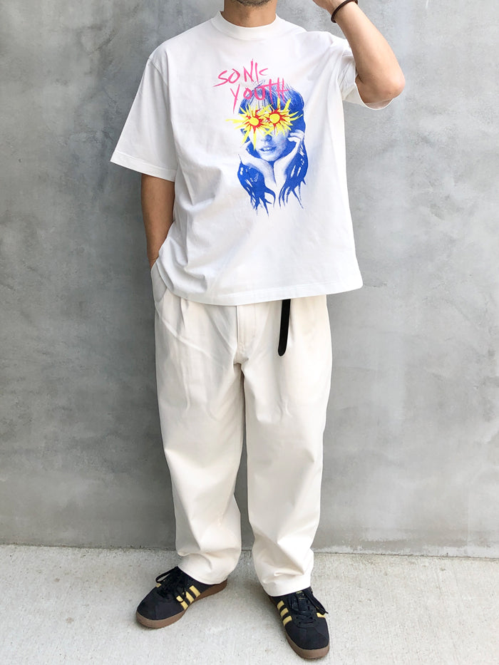 blurhms ROOTSTOCK/Sunburst Print Tee WIDE (WHITE)