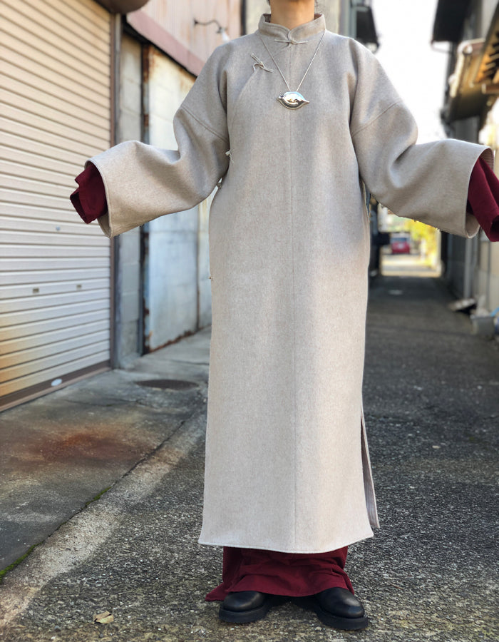 WRYHT/ASYMMETRY FRONT ORIENTAL COAT