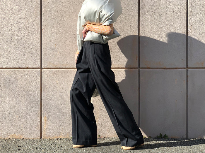 FUMIKA_UCHIDA/Thick 2Types Pinstriped/WIDE SLACKS