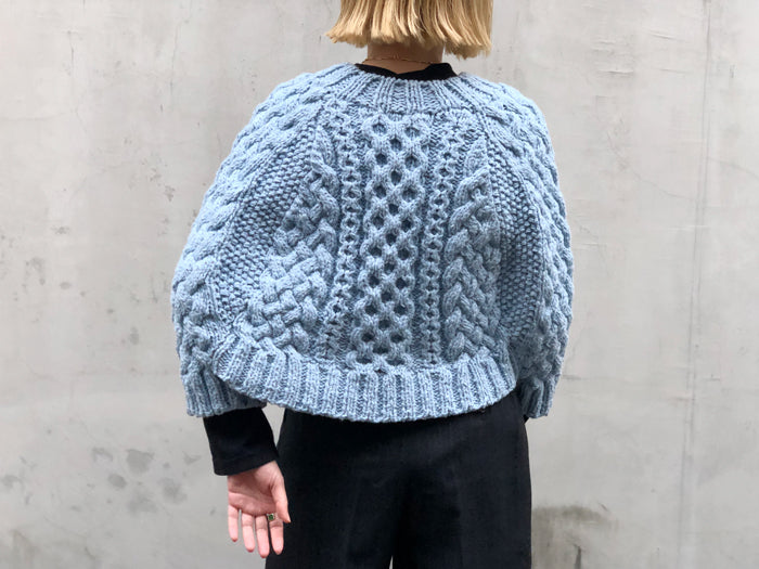 FUMIKA_UCHIDA/Wool Cashmere Hand Knitted Cable/CARDIGAN CAPE