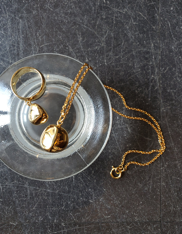 R.ALAGAN/AWKWARD BALL NECKLACE(GOLD)