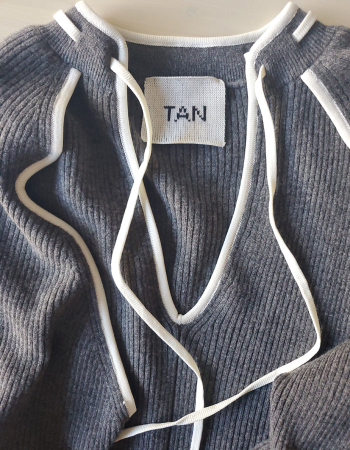 TAN/DOGLEG ONEPIECE(GRAY)