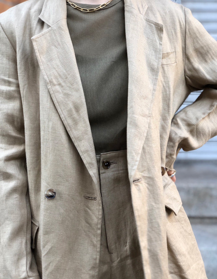 nowos/LINEN JACKET(BEIGE)