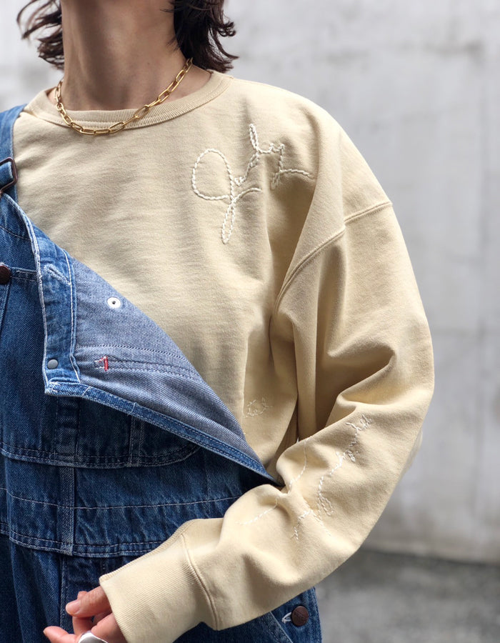 WRYHT/FRENCH TERRY CREW TOPS(CITRINE)