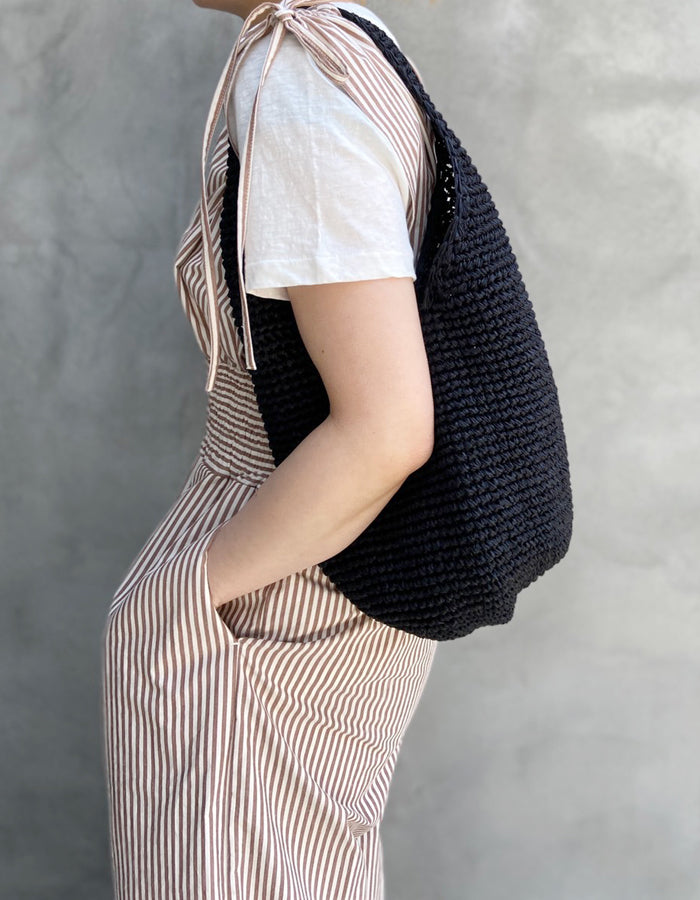 Aeta/PAPER YARN SHOULDER S (BLACK)