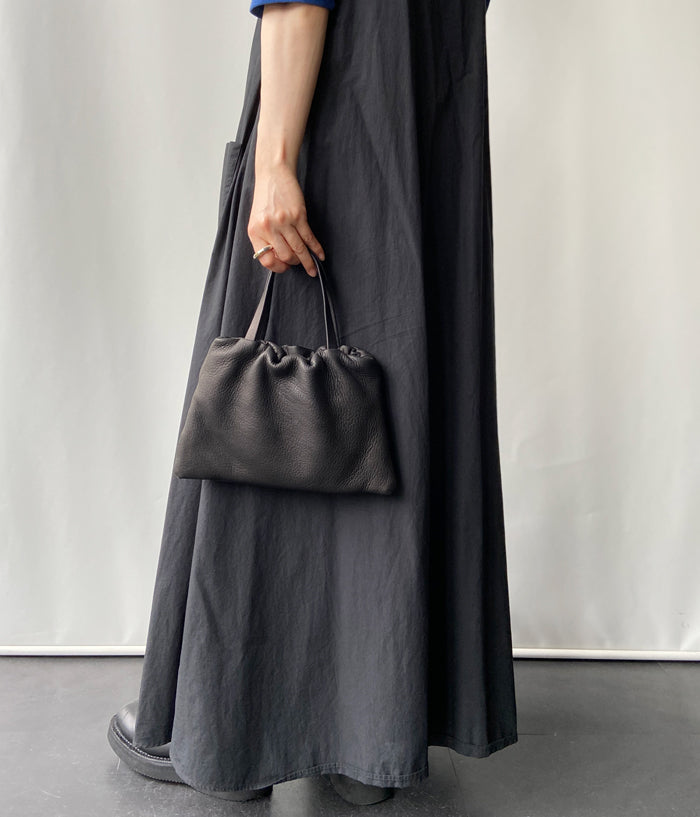 Aeta/DEER LEATHER ELASTIC TOTE S(BLACK)