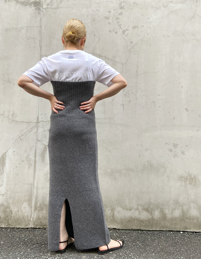 PHEENY/WHOLEGARMENT SKIRT(GRAY)