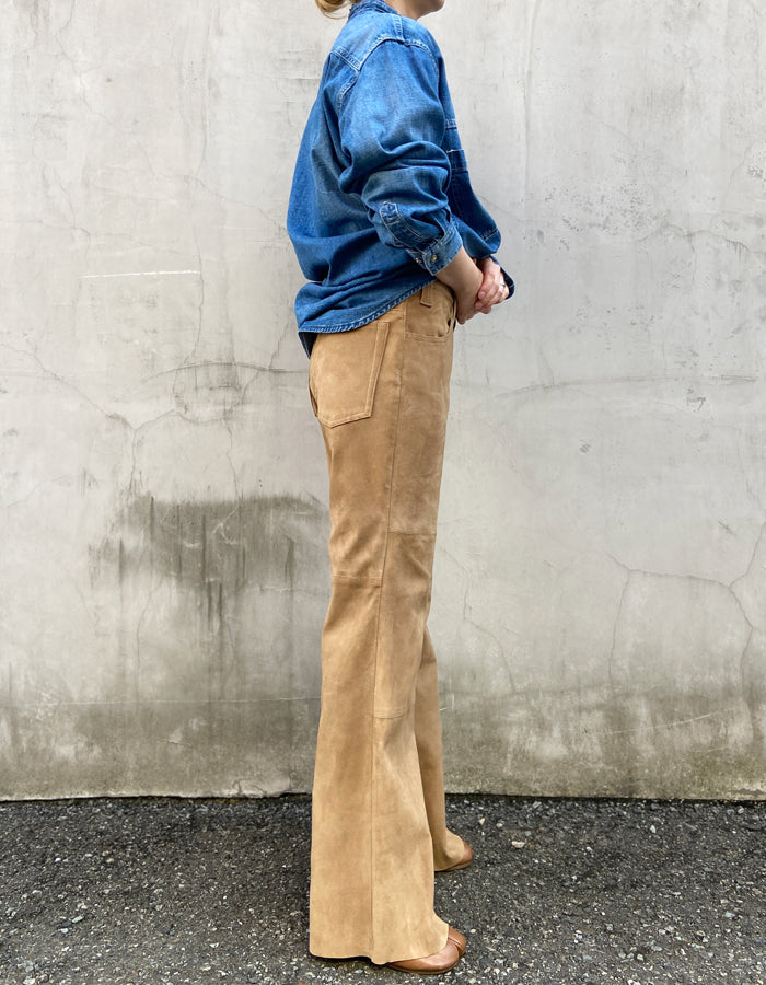 nowos/SUEDE PANTS(BEIGE)