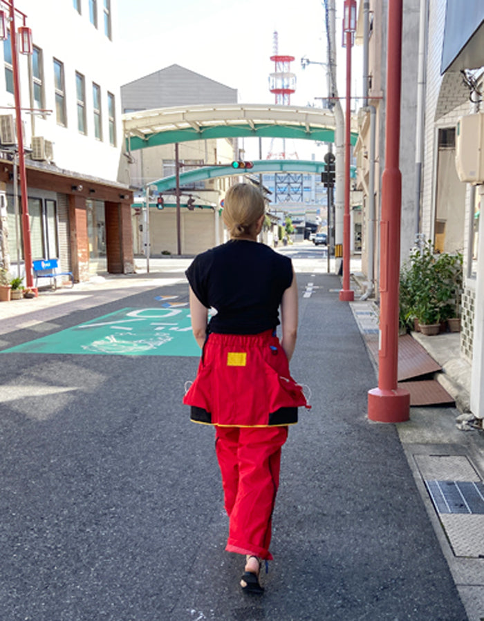 FUMIKA_UCHIDA/NYLON WAIST POCKET MINI SKIRT(RED)