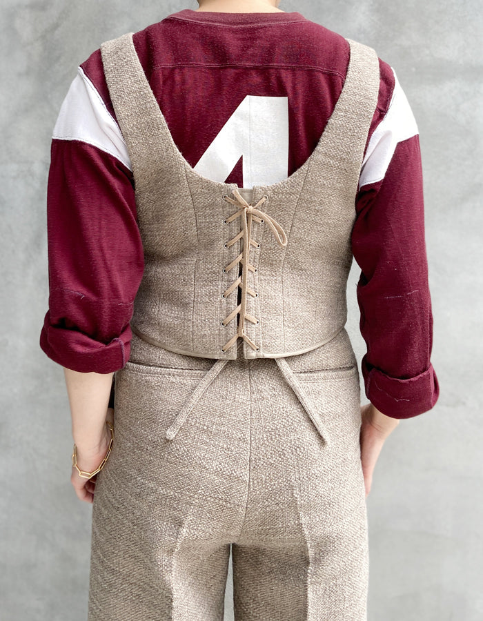 WRYHT/LACED BACK CORSET VEST(DUNE)