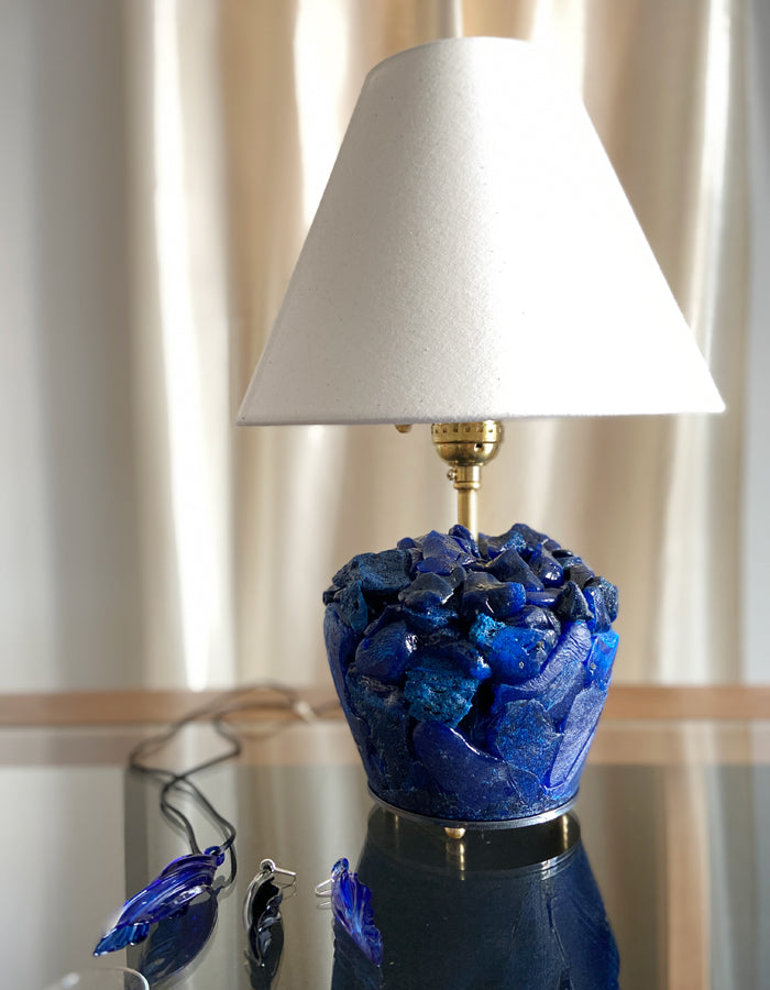 R.ALAGAN/ENGRAVED BLUE LAMP