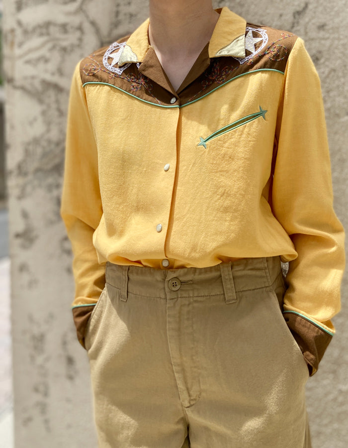 nowos/WESTERN SHIRTS(YELLOW)