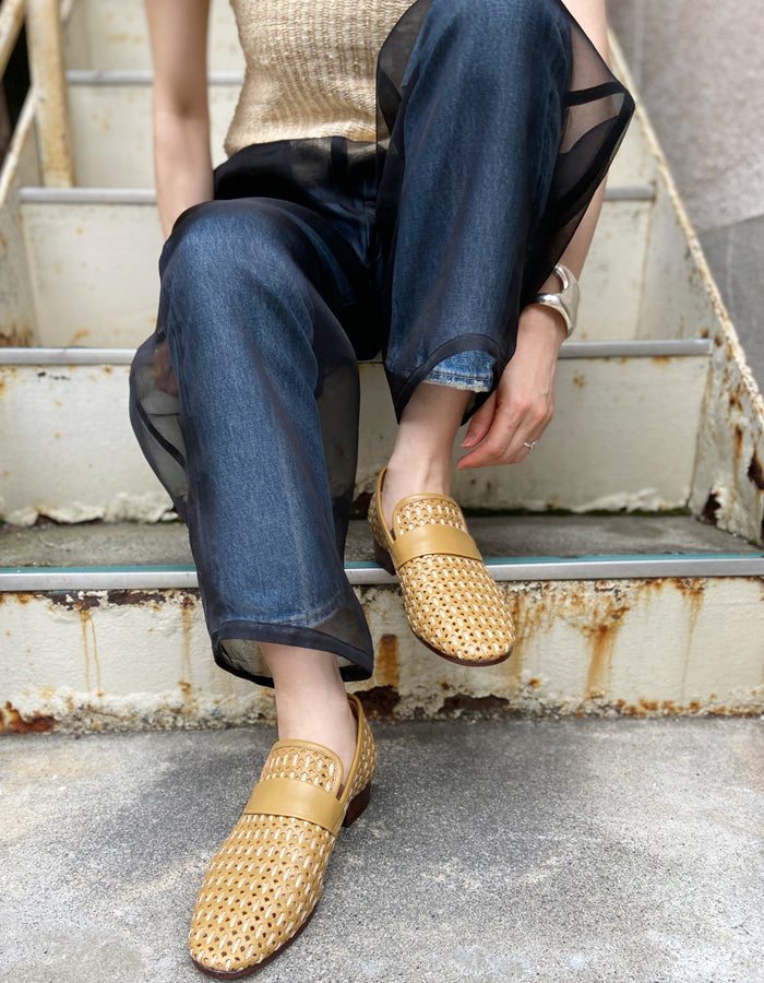 FUMIKA_UCHIDA/PUNCHED LEATHER BRADE LOAFERS