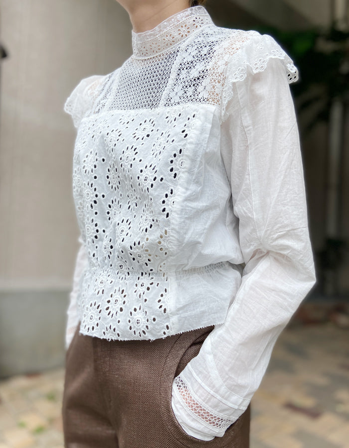 nowos/VICTORIAN BLOUSE(WHITE)