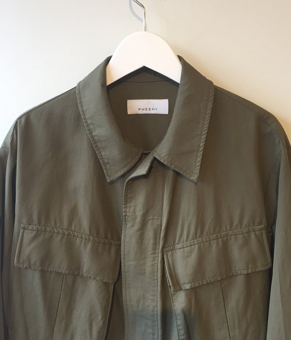 PHEENY/RAYON COTTON TWILL SHORT FATIGUE JACKET (OLIVE)