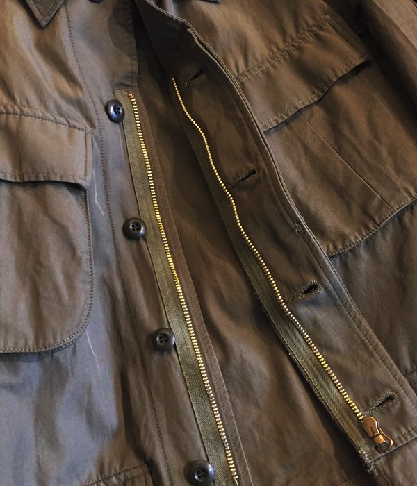 PHEENY/RAYON COTTON TWILL SHORT FATIGUE JACKET (OLIVE)