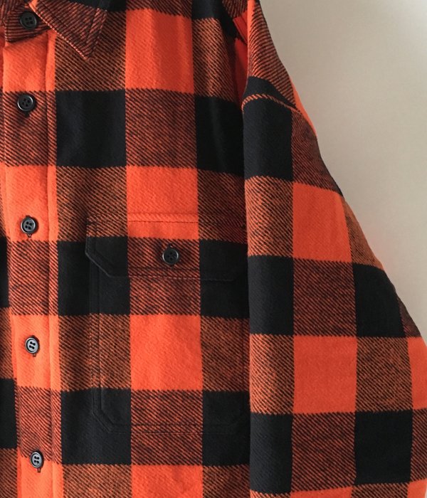 ✓レア【Descendant】CLAIRTON SHIRT JACKET 赤黒3-