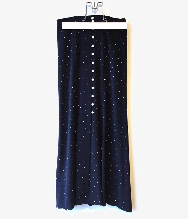 PHEENY/RAYON DOT BUTTON-DOWN SKIRT-connectedremag.com