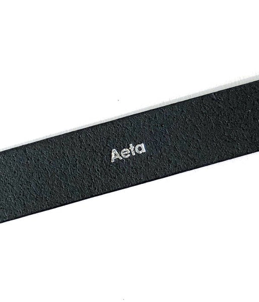 Aeta/OVAL RING BELT S(BLACK)