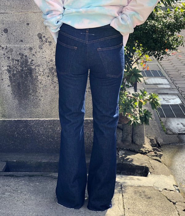 MM6 MAISON MARGIELA/4 BUTTON FLARED DENIM PANTS