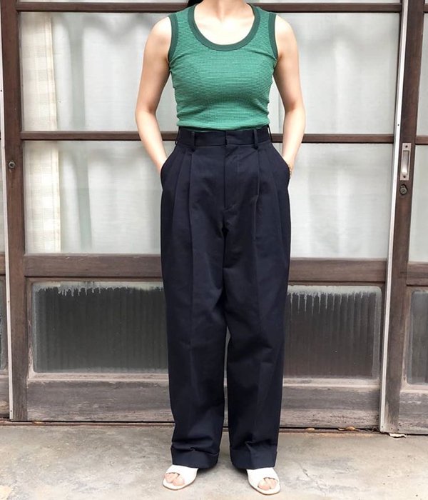 新品！FUMIKA_UCHIDA TWILL 3 TUCK PANTS パンツ | tspea.org