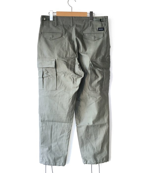 DESCENDANT/D-65M SATIN TROUSERS (OLIVE DRAB)